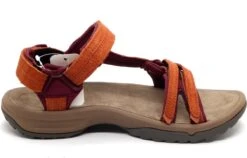 Teva W Terra Fi Lite Suede Dames Sandalen - Rood/Oranje - Maat 38