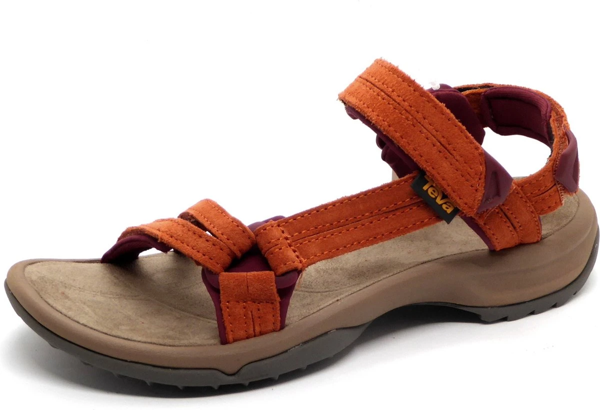 Teva W Terra Fi Lite Suede Dames Sandalen - Rood/Oranje - Maat 38 2 Teva W Terra Fi Lite Suede Dames Sandalen - Rood/Oranje - Maat 38 - Afbeelding 2